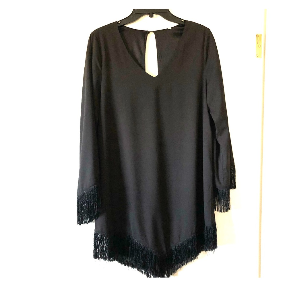 Sexy boho black dress
